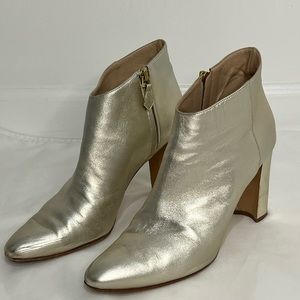 Manolo Blahnik Gold Metallic Booties